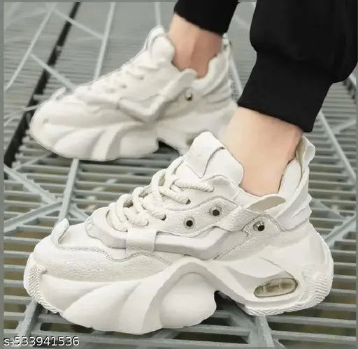 SNICKS White Sneakers - Classic Style Meets Modern Comfort!