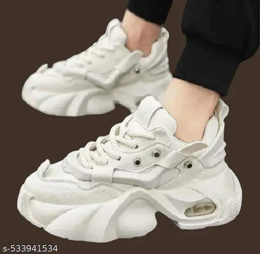 SNICKS White Sneakers - Classic Style Meets Modern Comfort!