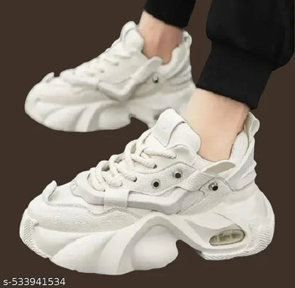 SNICKS White Sneakers - Classic Style Meets Modern Comfort!